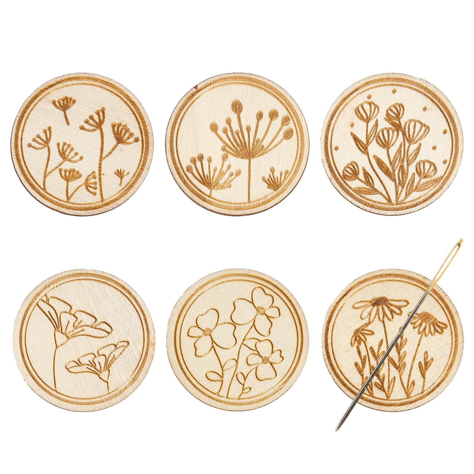 Needle Minder Magnet - 2개/세트 원형 자석 바늘꽂이 레트로 페인트