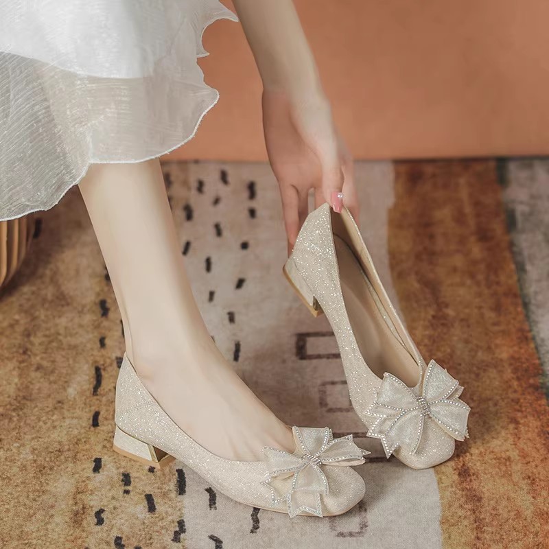 Embroidery Flat Shoes - 2025 여성 가을 신상 이브닝 소프트