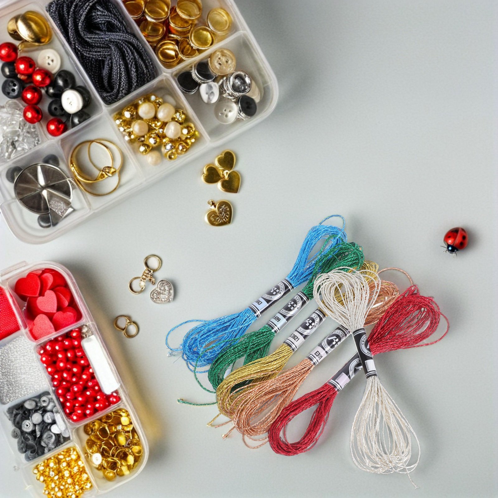 Embroidery Floss - 6Pcs 고급스러운 금속 자수 실 DIY