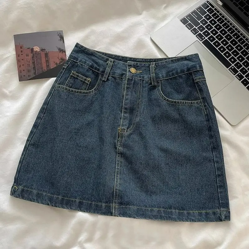 Embroidery Set - Y2K 데님 스커트 세트: 빈티지 일본