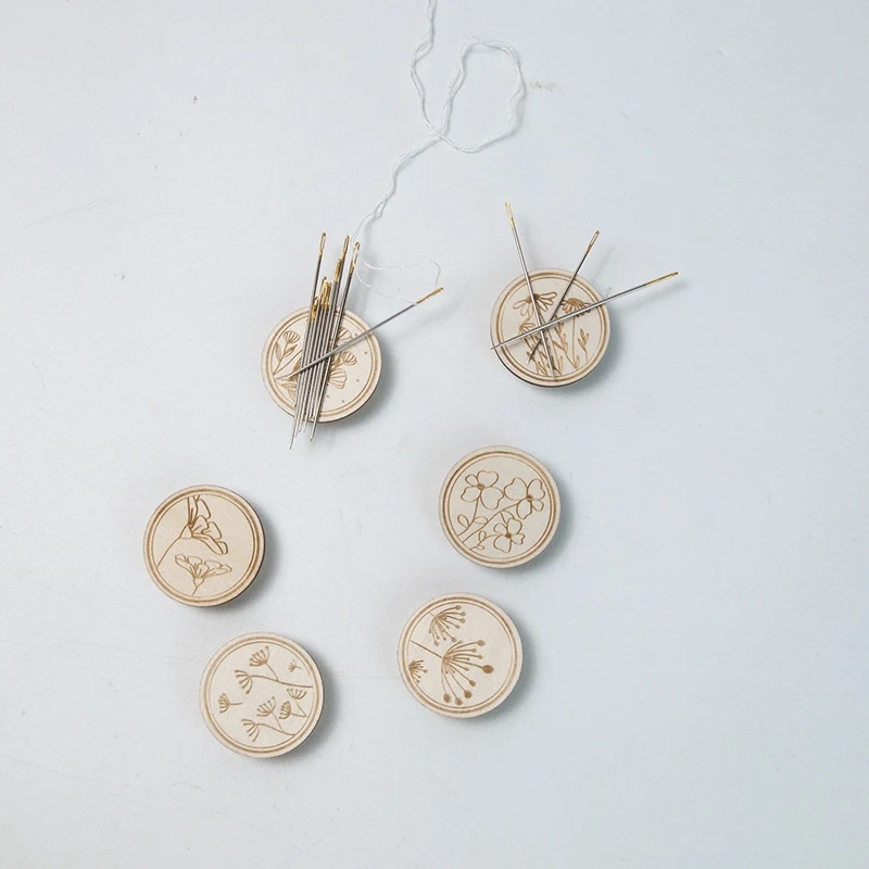 2Pcs 크로스 스티치 나무 바늘 Minder 라운드  - Needle Minder Magnet 리뷰 및 가격