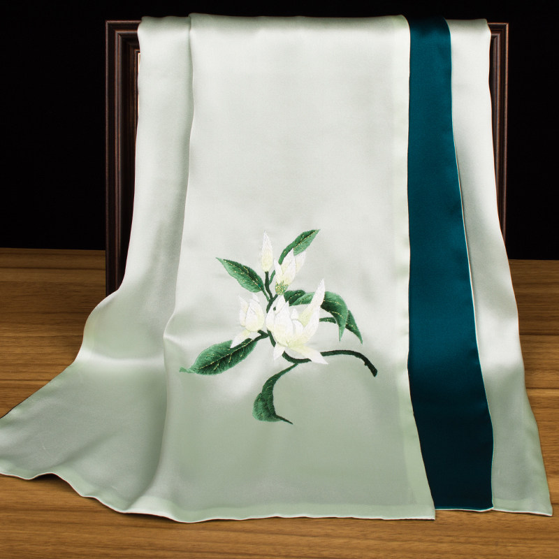 순수 실크 쑤저우 자수 스카프, 멀베리 실크 자수 넥랩 - Embroidery Set 리뷰 및 가격