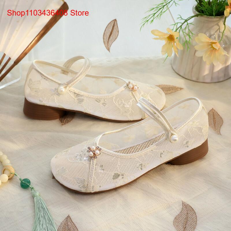새로운 메쉬 로우힐, 치파오 스팽글 자수 에스닉 스타일 - Embroidery Canvas 리뷰 및 가격
