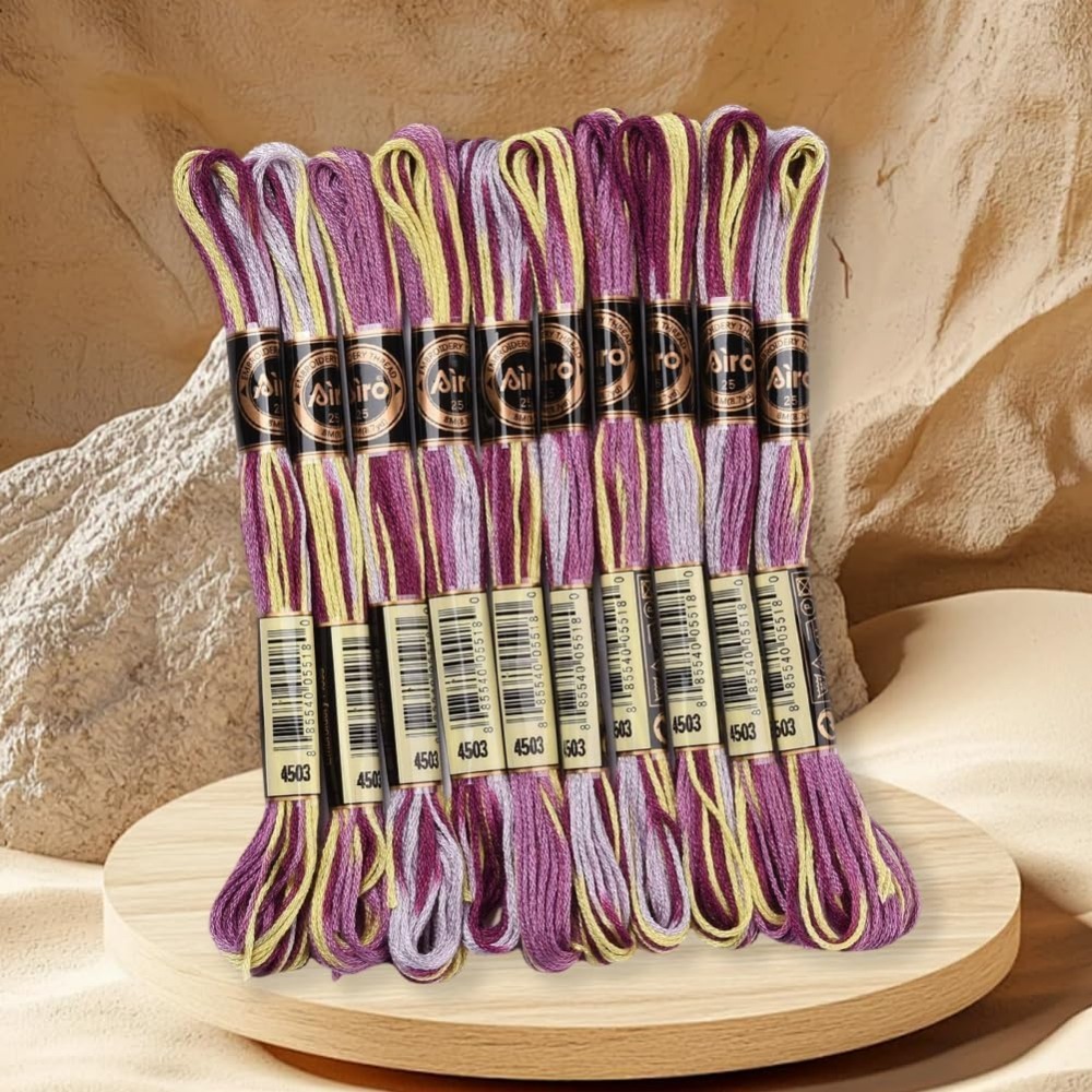 6 가닥 보라색 잡색 자수 치실 그라디언트 색상 크로스 - Embroidery Floss 리뷰 및 가격