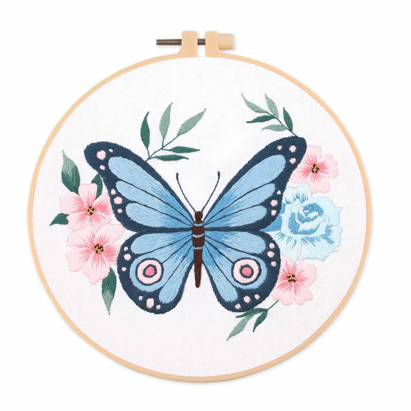 1개 20X20CM 7.87인치 자수 나비 키트, 초보 - Embroidery Needle 리뷰 및 가격