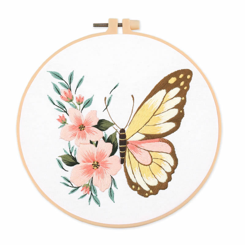 1개 20X20CM 7.87인치 자수 나비 키트, 초보 - Embroidery Needle 리뷰 및 가격
