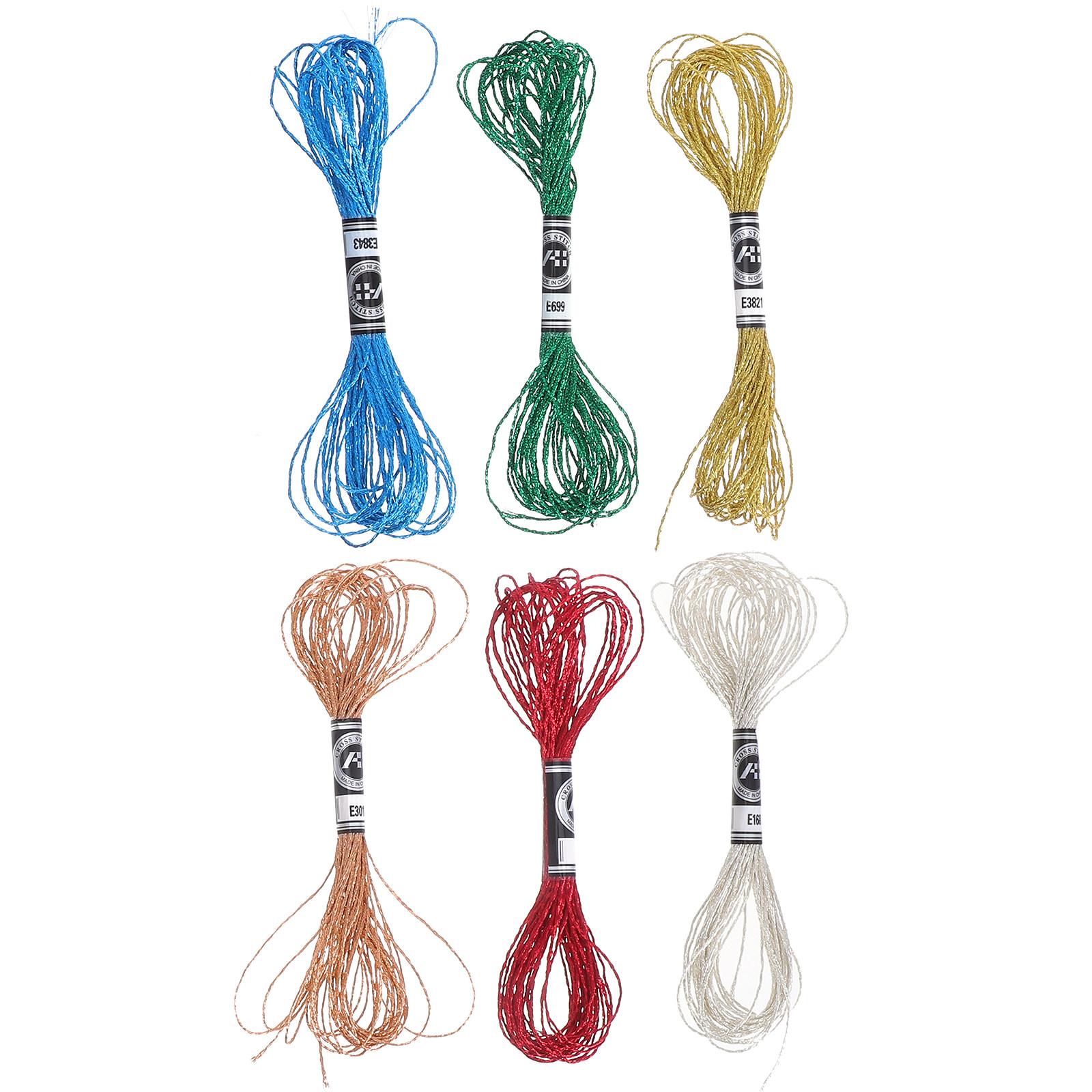 6Pcs 고급스러운 금속 자수 실 DIY 홈 장식 팔찌 - Embroidery Floss 리뷰 및 가격