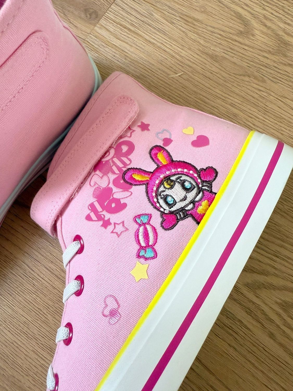 봄 가을 신상 만능 코디 달콤한 소녀 하이탑 키높이 플 - Embroidery Canvas 리뷰 및 가격