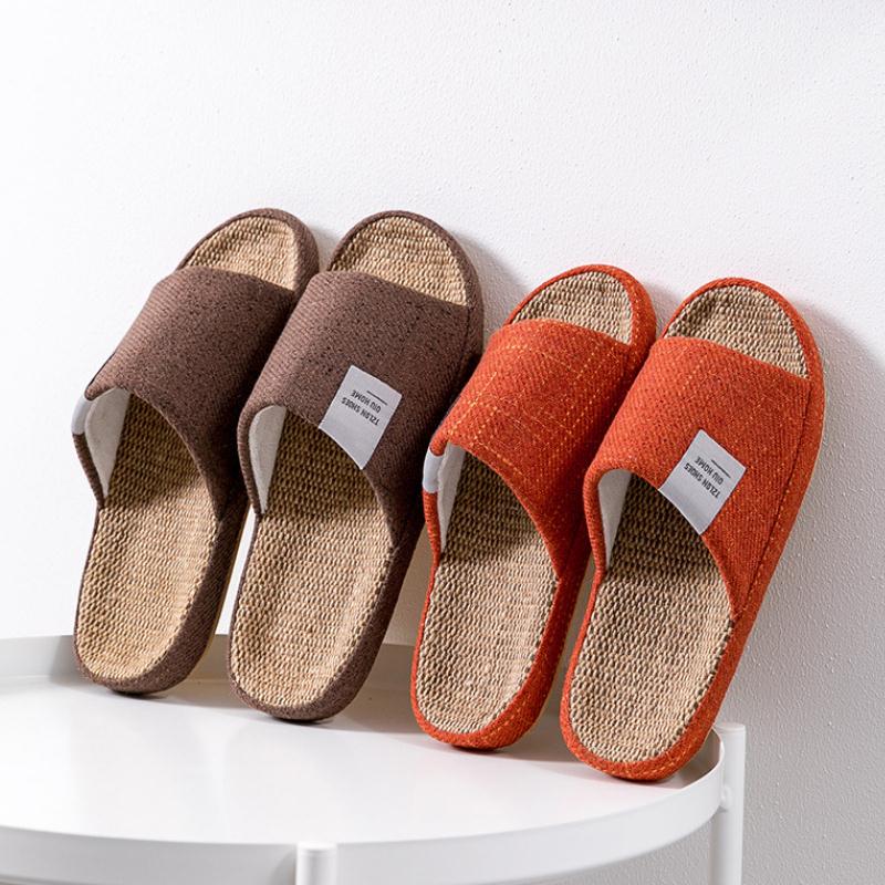 남성용 통기성 린넨 슬리퍼, 사계절 실내용 무소음, 미 - Embroidery Flat Shoes 리뷰 및 가격