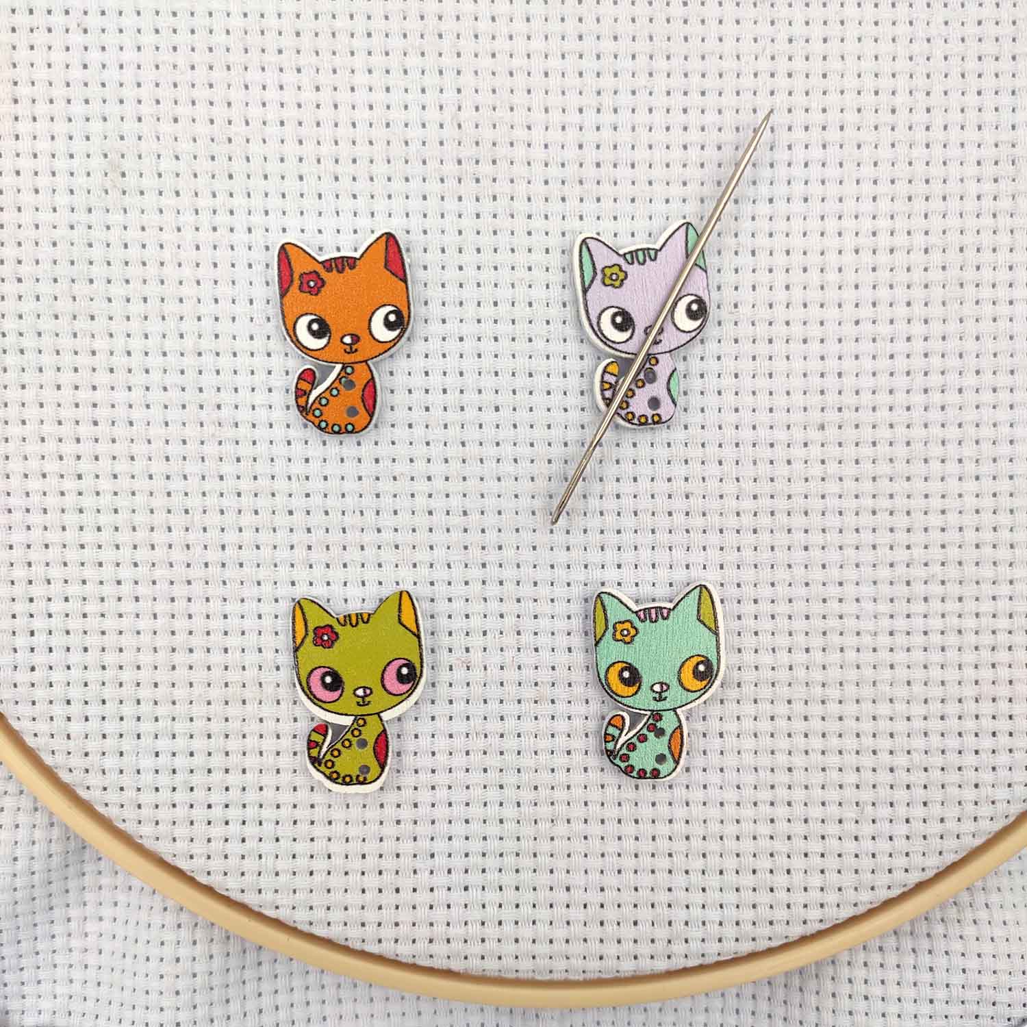 자석 바늘 마인더 우드 크로스 스티치 세트, 고양이 바 - Needle Minder Magnet 리뷰 및 가격