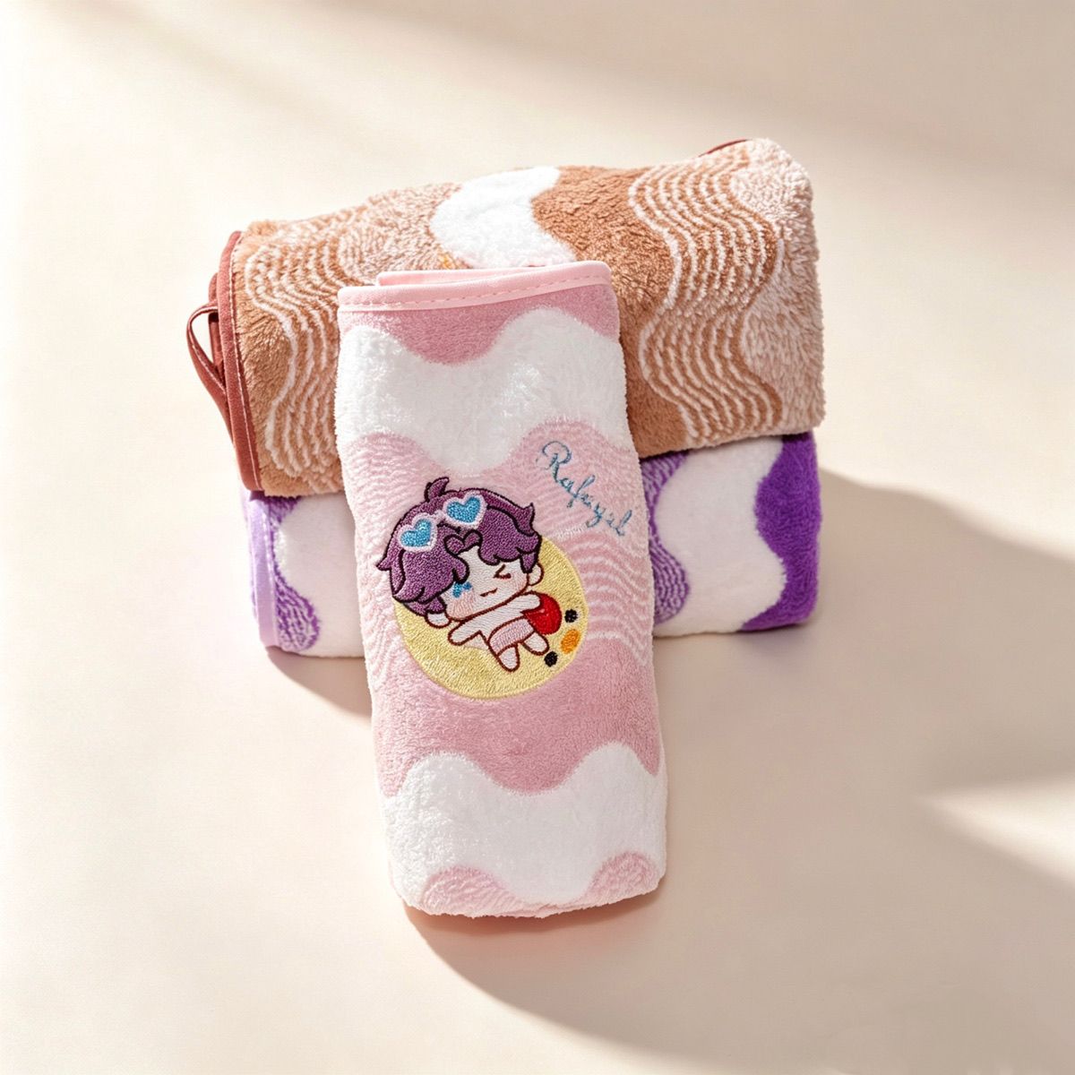 애니메이션 러브 앤 딥스페이스 코랄 플리스 핸드 타월  - Embroidery Set 리뷰 및 가격