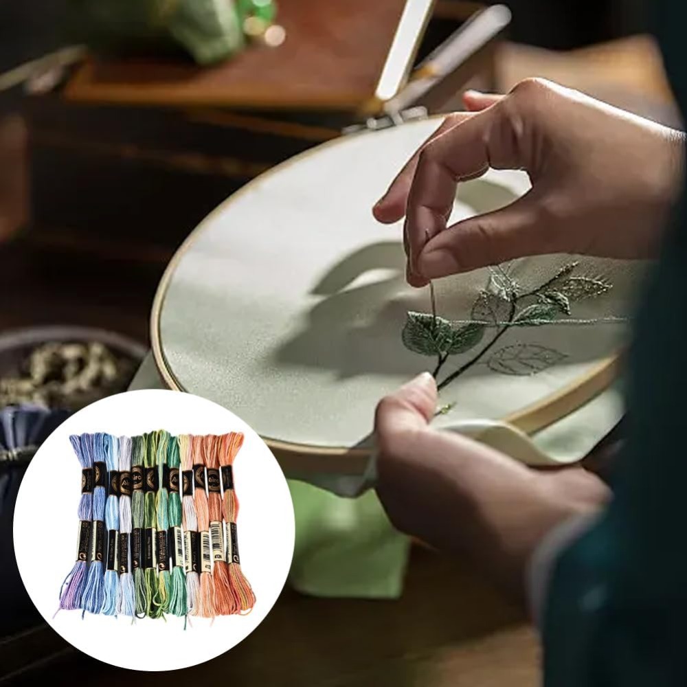 12개의 실뭉치, 105야드 크로스 스티치 자수실, 다 - Embroidery Floss 리뷰 및 가격