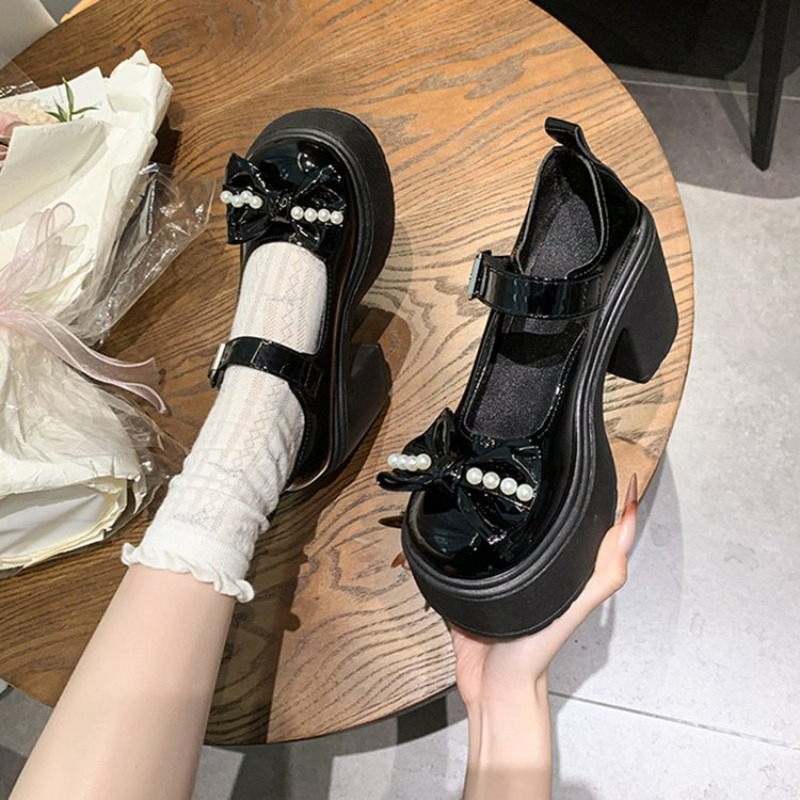 2026 로리타 슈즈 블랙 슈퍼 하이힐 메리 제인 슈즈 - Embroidery Flat Shoes 리뷰 및 가격