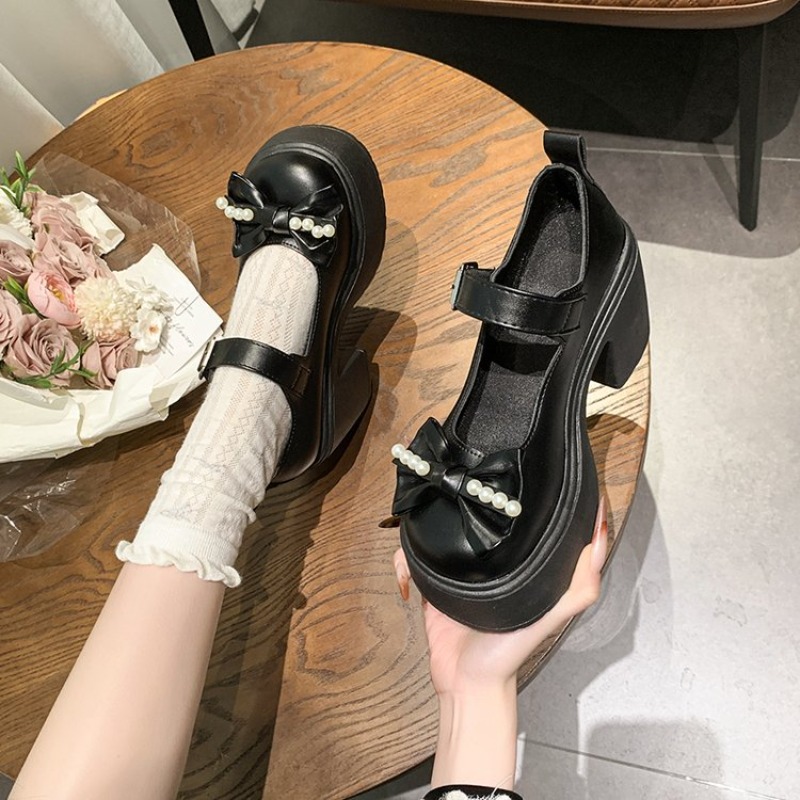 2026 로리타 슈즈 블랙 슈퍼 하이힐 메리 제인 슈즈 - Embroidery Flat Shoes 리뷰 및 가격