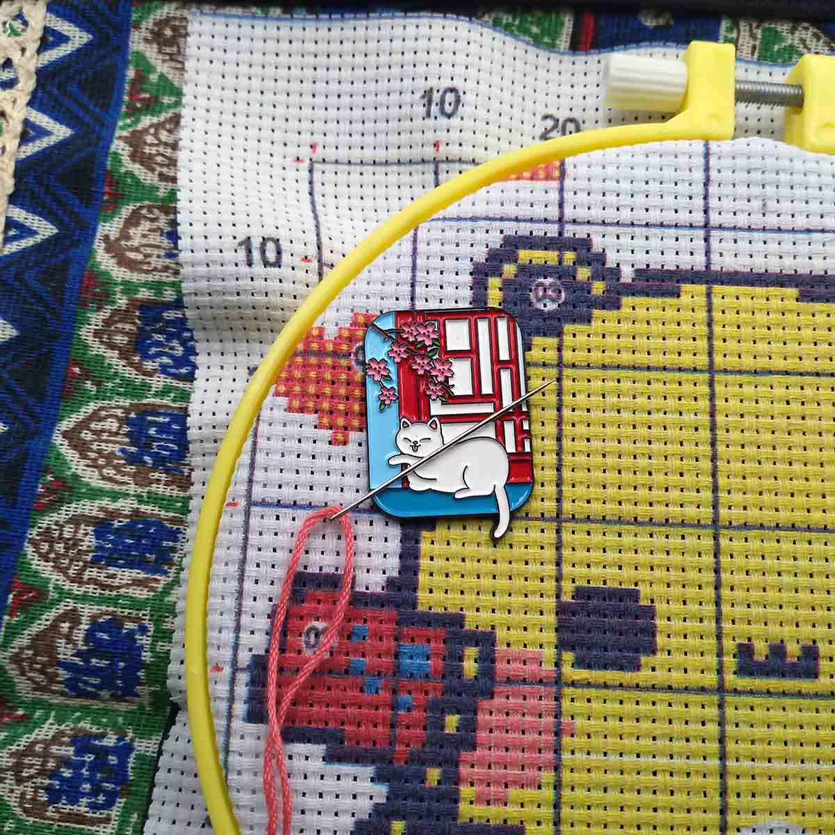 귀여운 고양이 자석 바늘꽂이, 십자수용, 고양이 바늘  - Needle Minder Magnet 리뷰 및 가격