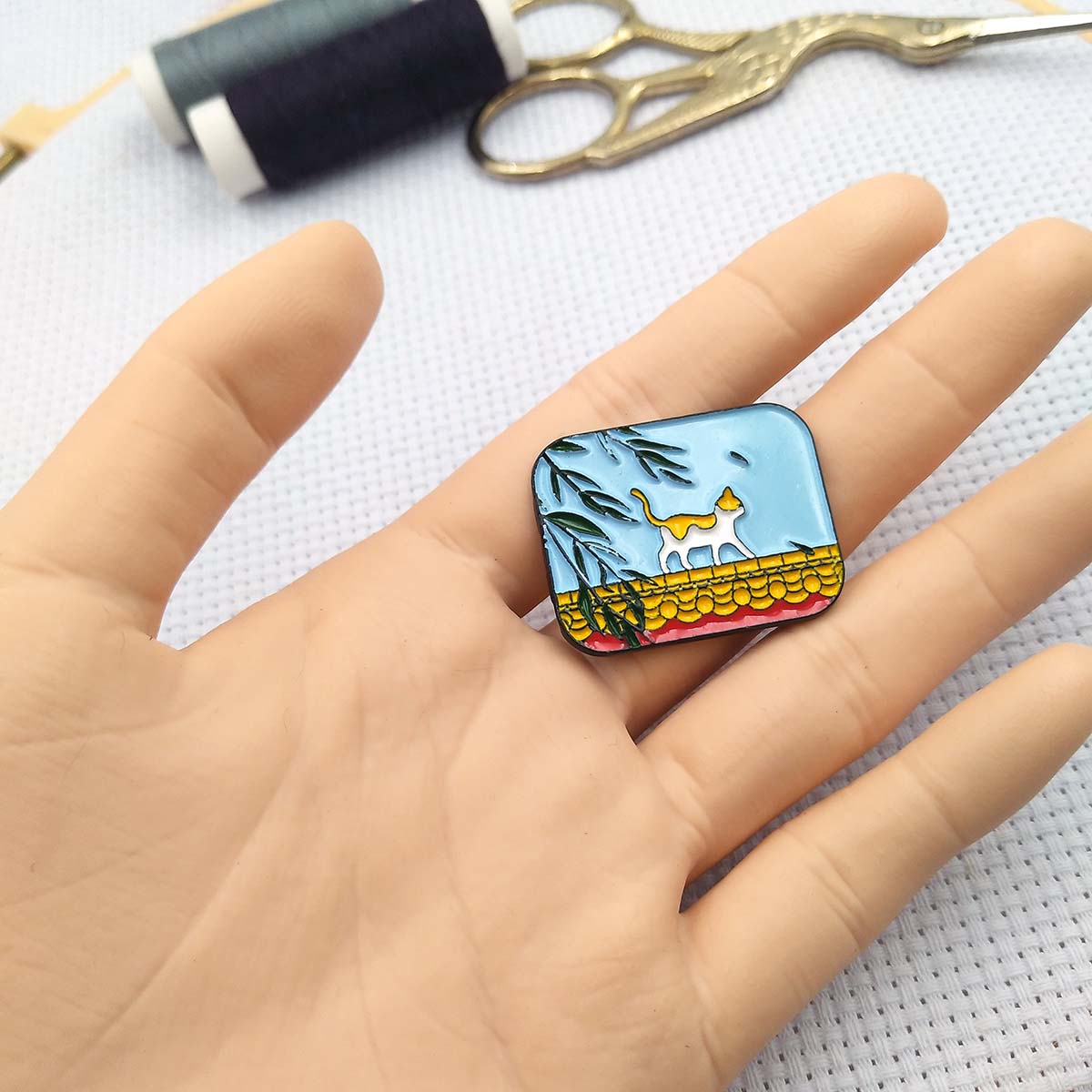 귀여운 고양이 자석 바늘꽂이, 십자수용, 고양이 바늘  - Needle Minder Magnet 리뷰 및 가격