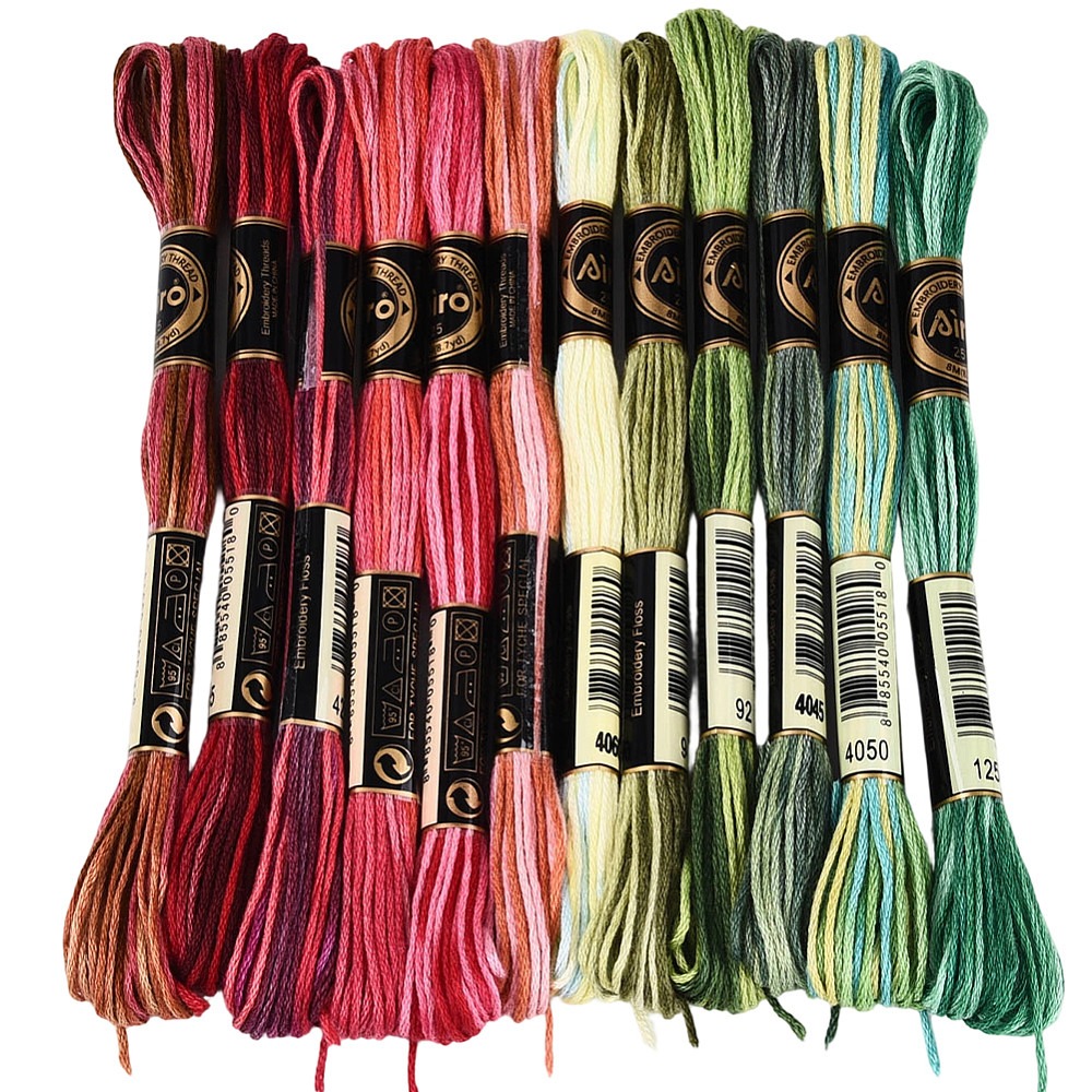 105야드 스티치 자수실 6합 다양한 색상의 우정실 폴 - Embroidery Floss 리뷰 및 가격