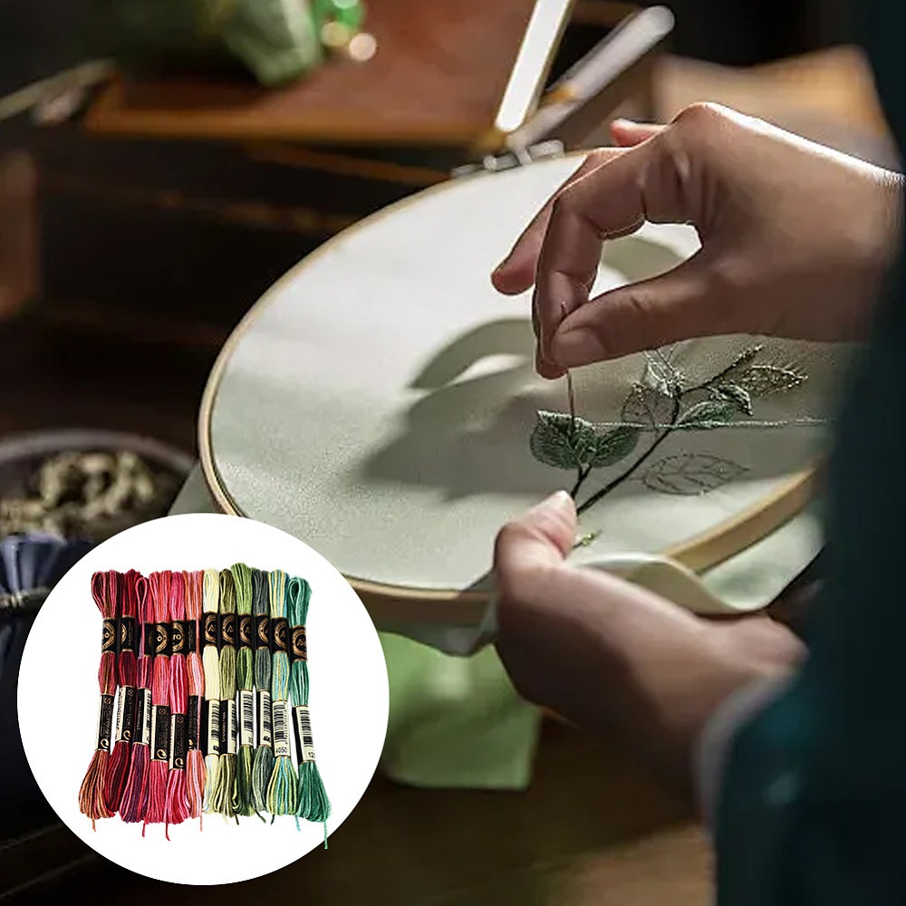 105야드 스티치 자수실 6합 다양한 색상의 우정실 폴 - Embroidery Floss 리뷰 및 가격