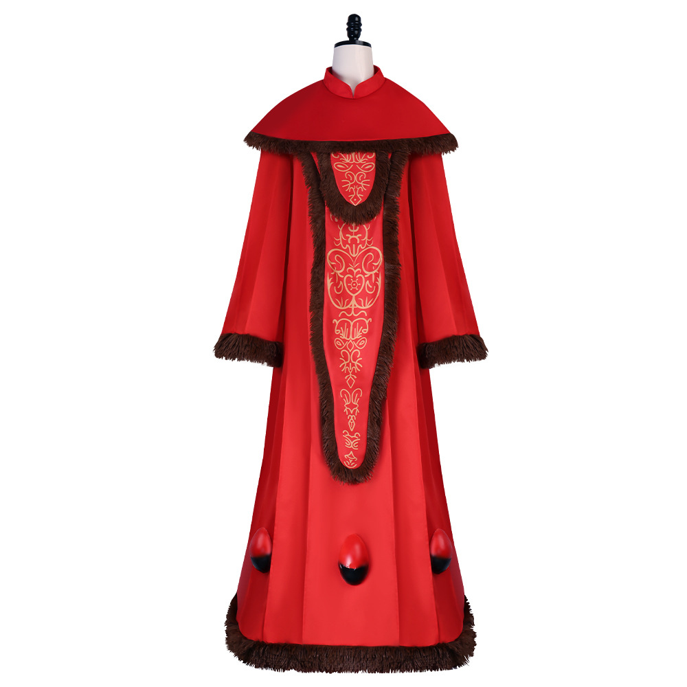 여성용 레트로 레드 자수 로브와 퍼리 엣지 숄 세트 중 - Embroidery Red 리뷰 및 가격