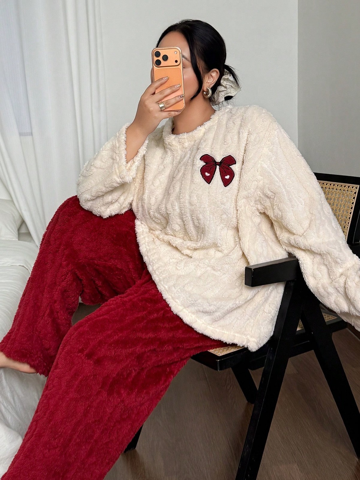 플러스 사이즈 1XL-5XL 여성 가을 겨울 두꺼운 플 - Embroidery Red 리뷰 및 가격